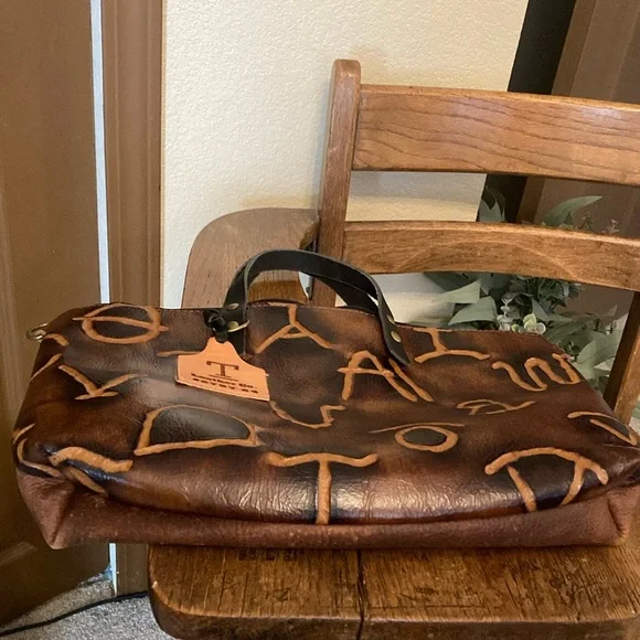 T BAR LEATHER CO Computer Tote Bag NWOT